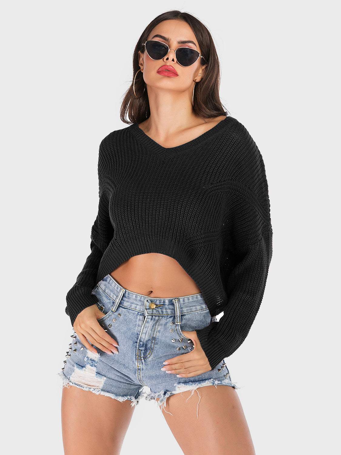 Perfect V-Neck Long Sleeve Sweater