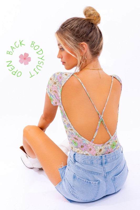 SLEEVELESS OPEN BACK BODYSUIT