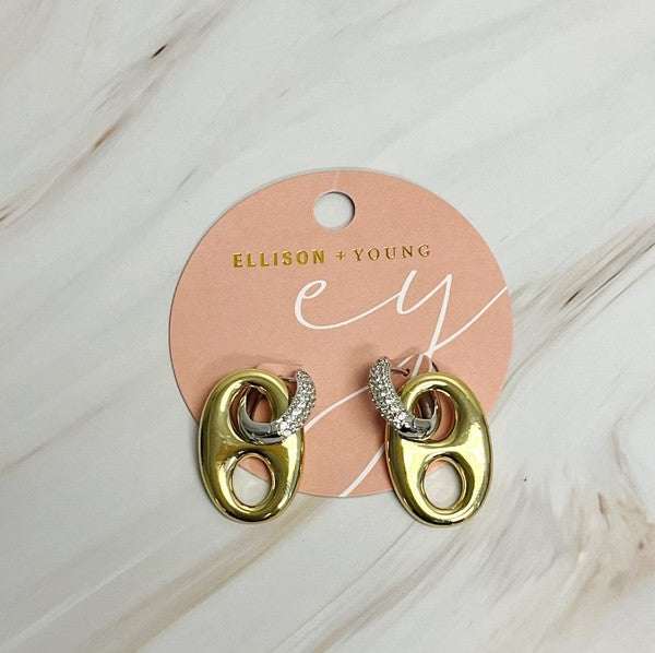 Glam Tab Drop Earrings