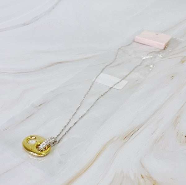 Glam Tab Drop Necklace