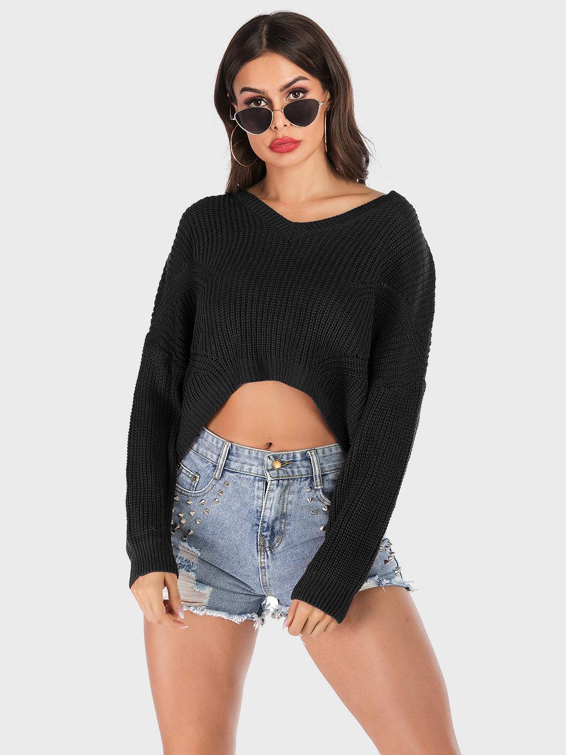 Perfect V-Neck Long Sleeve Sweater