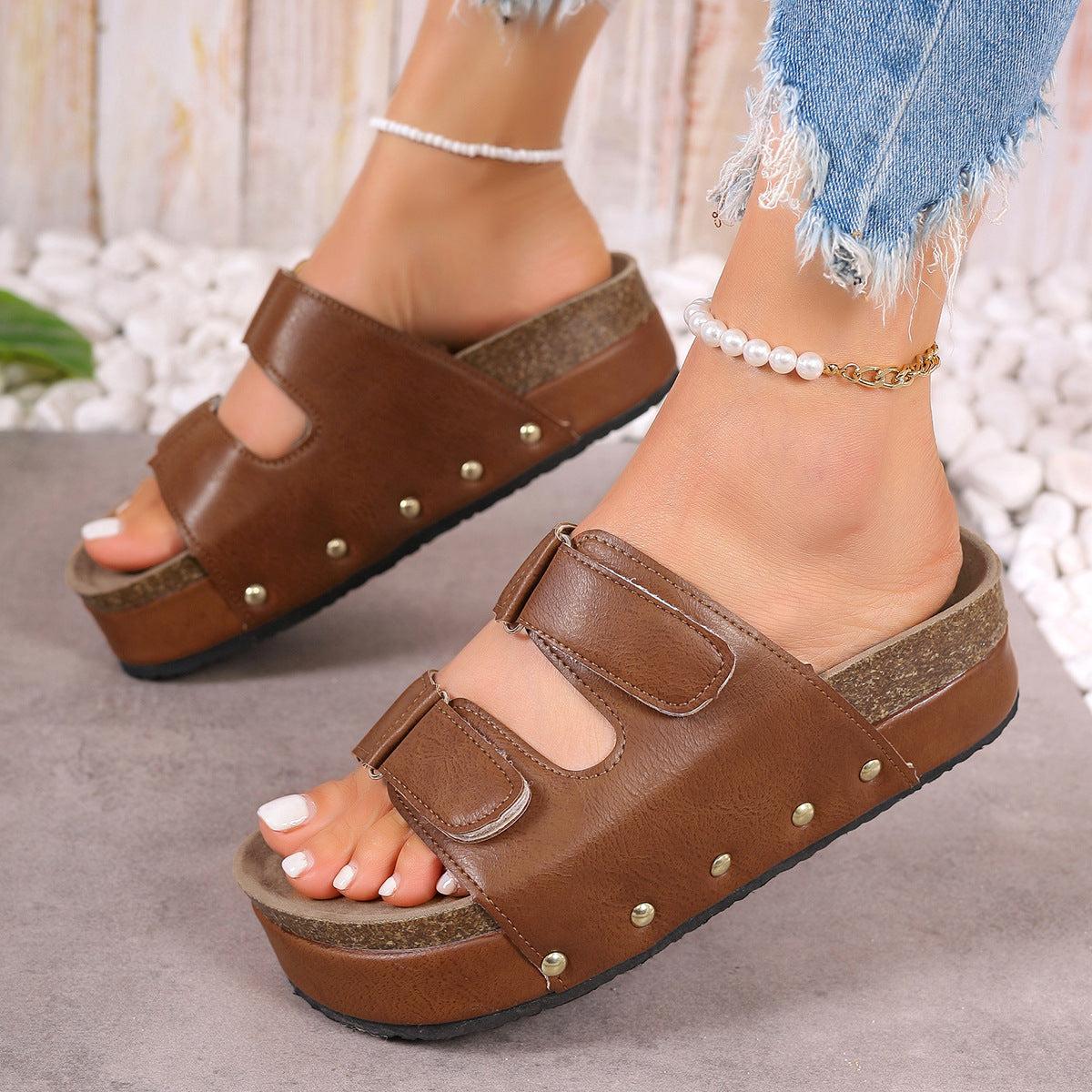 Studded Platform Sandals