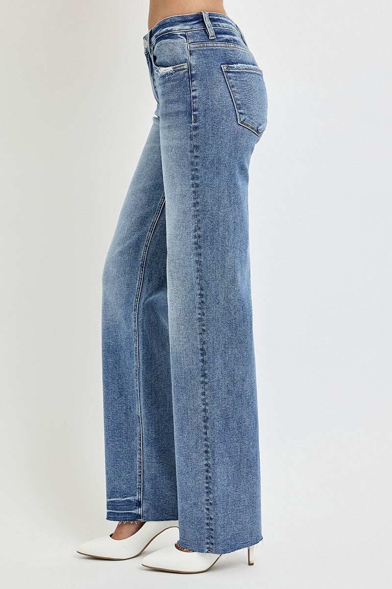 Hilary High Rise Straight Leg Jeans