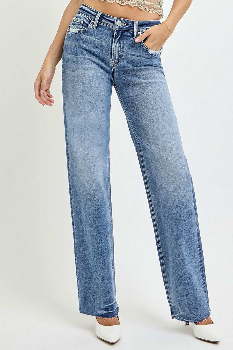 Hilary High Rise Straight Leg Jeans