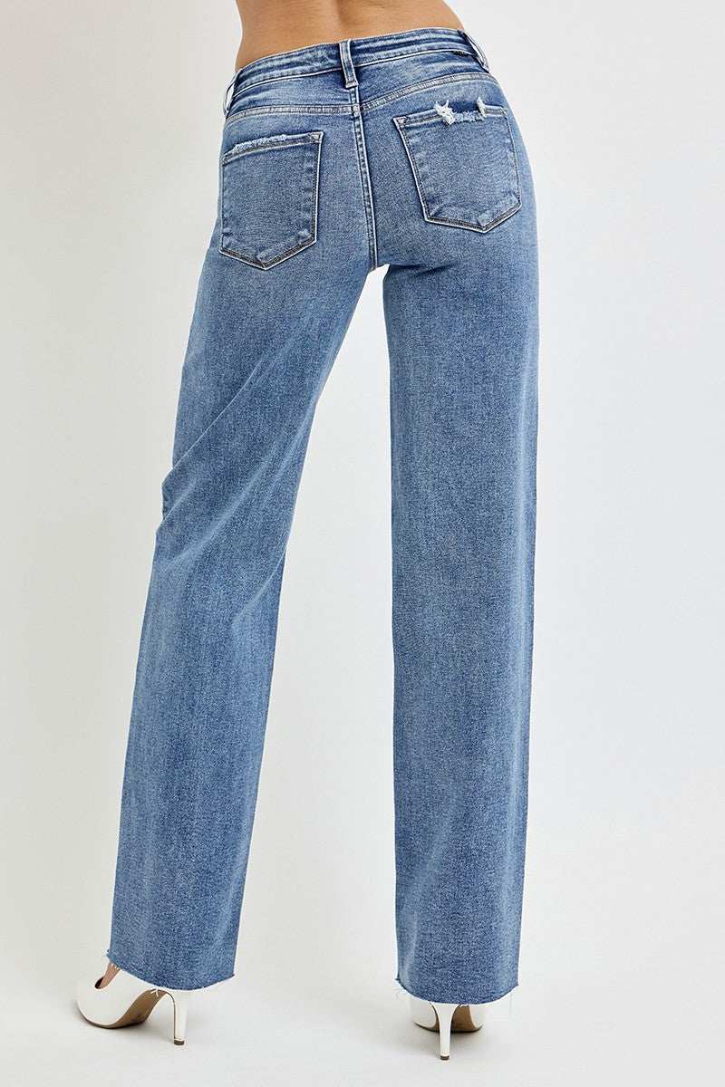 Hilary High Rise Straight Leg Jeans